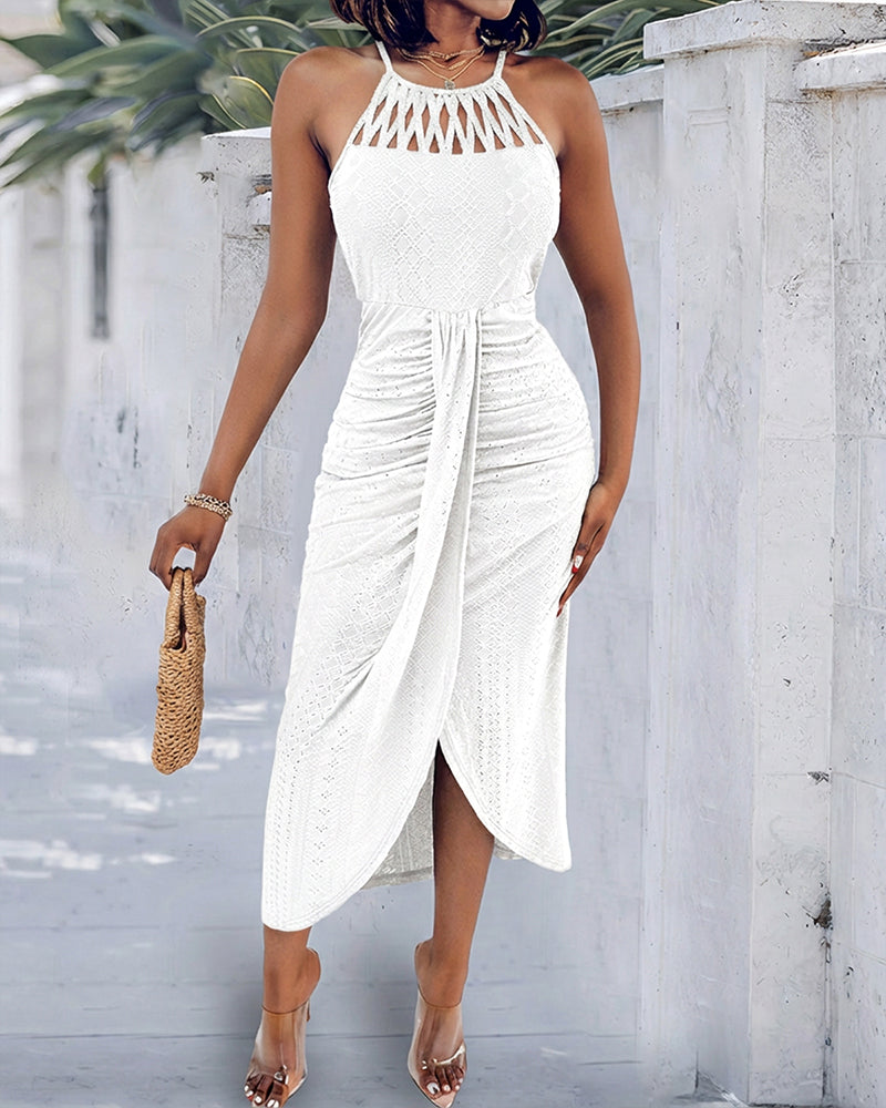Elsbeth | Zomerse Midi-jurk met Ruching